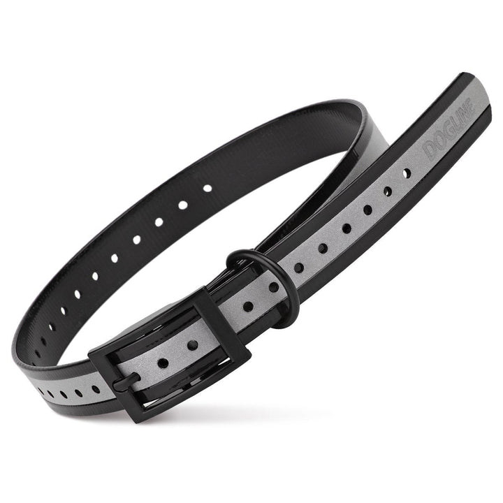 Black and gray dog collar with black buckle
