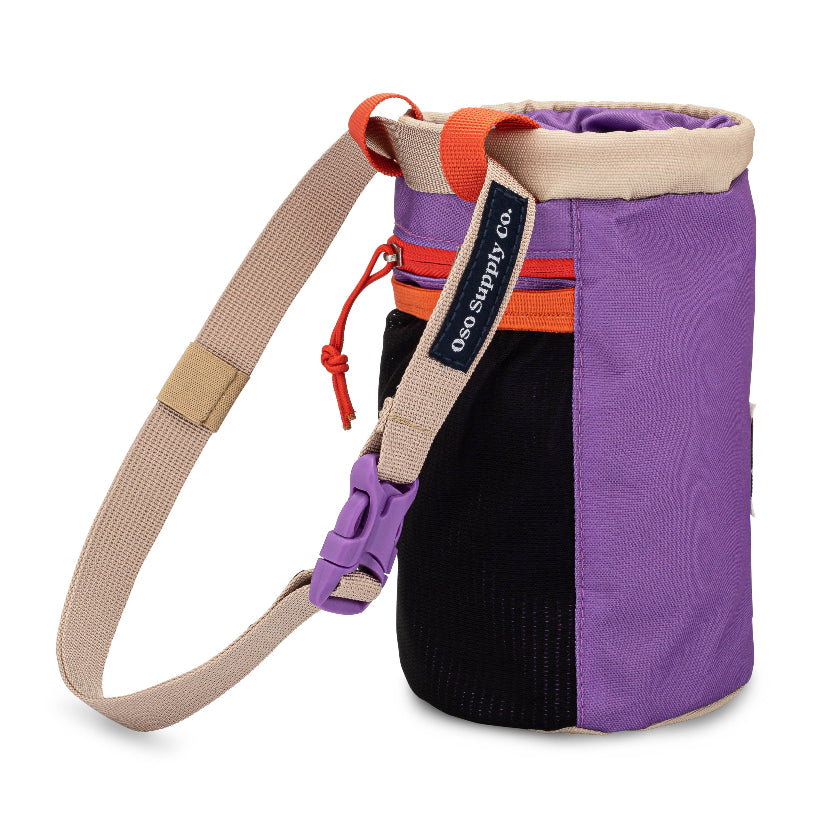 side of purple dog treat pouch for dog training