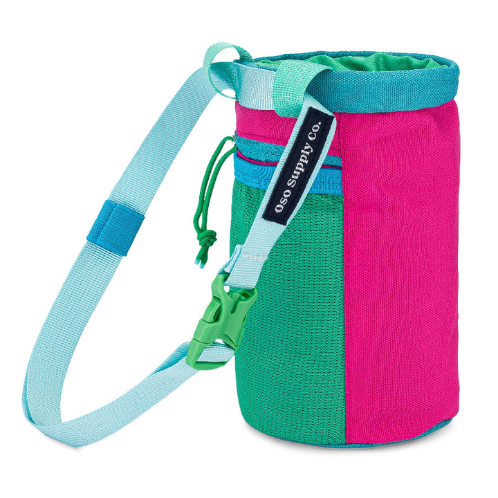 side of pink dog treat pouch for dog training